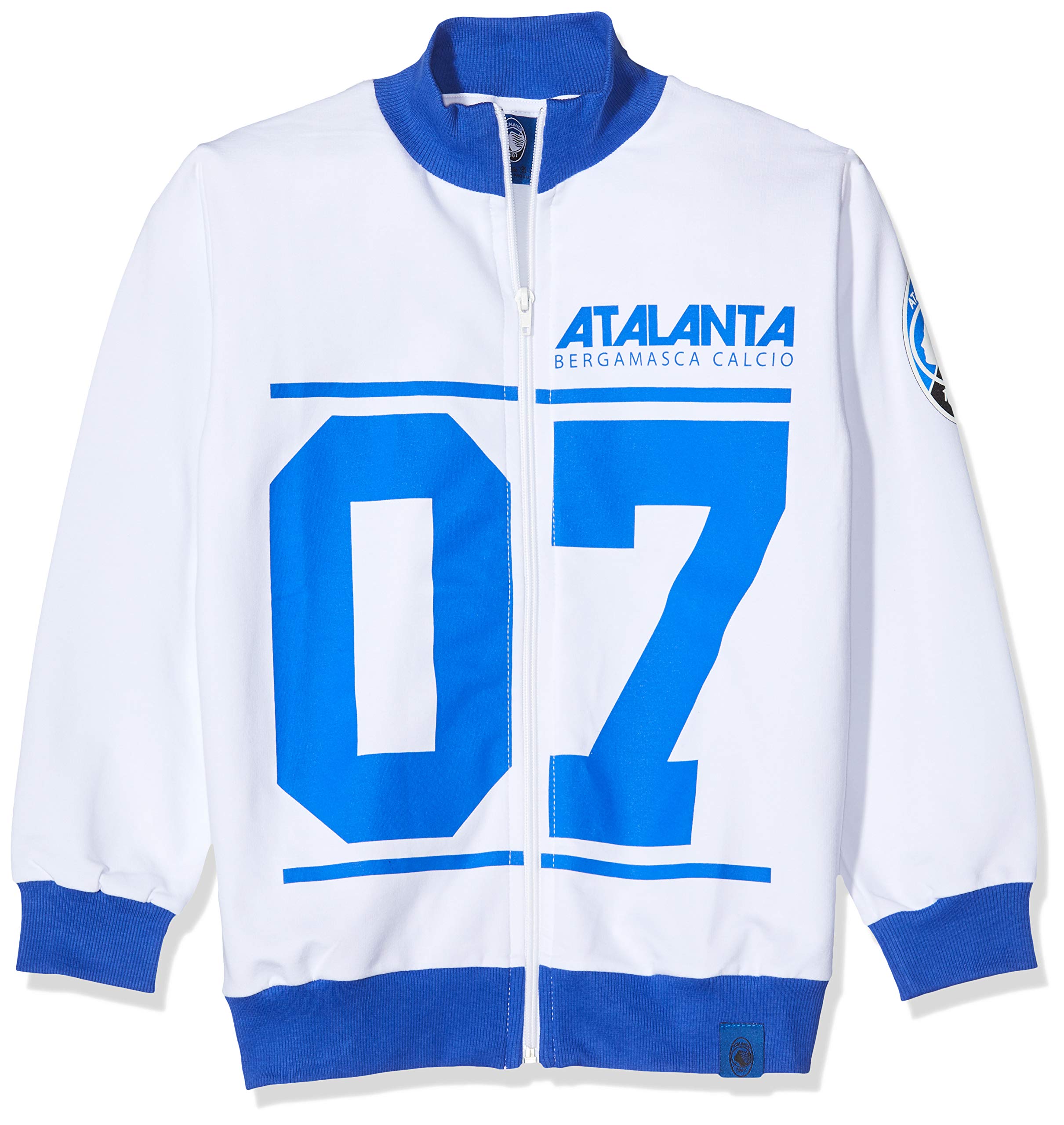Atalanta B.C. Atalanta 07 Sweatshirt C/zip Atalanta 07 Black Boys, boys, Sweatshirt with zip Atalanta 07 White, FLAT04ZIPBKID10, White, 2 anni