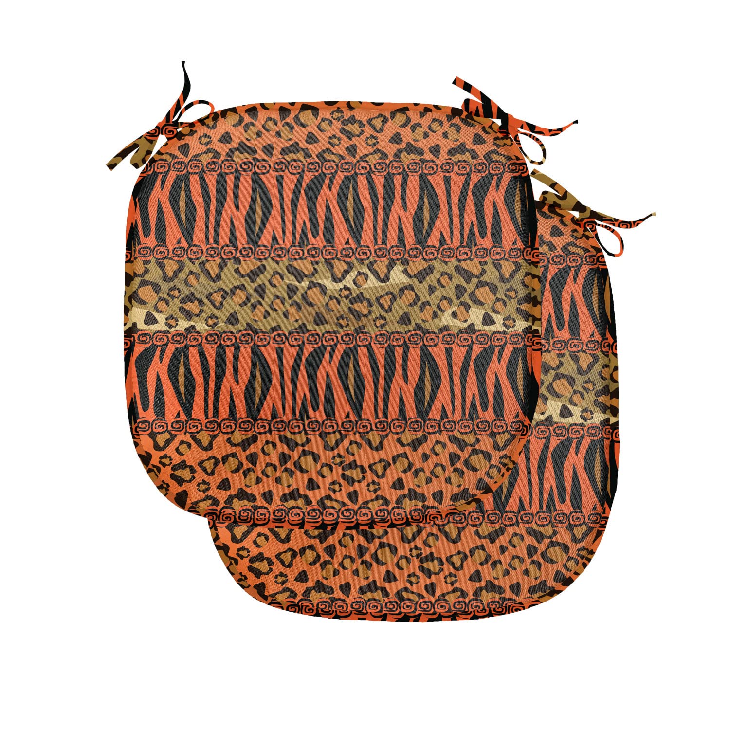 Ambesonne African Chair Seating Cushion Set of
