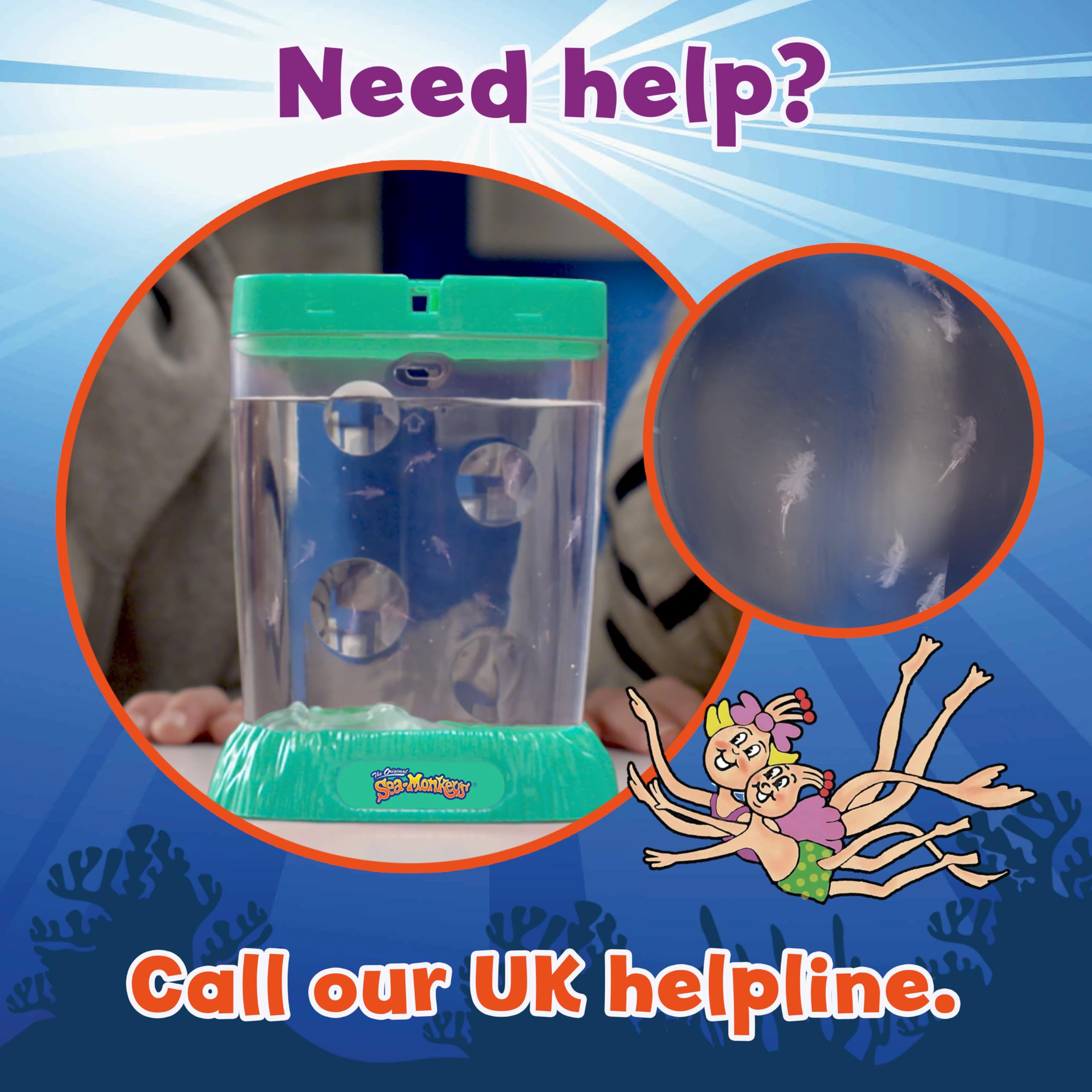 Sea Monkeys The Original Ocean Zoo - Grow Your Own Pets Science Kit- Includes Eggs, Food, and Water Purifier, Color May Vary