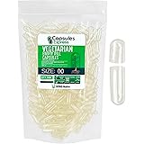 XPRS Nutra Size 00 Empty Capsules - Clear Empty Vegan Capsules - Capsules Express Vegetarian Empty Pill Capsules- DIY Vegetab