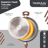 nuovva Non Stick Saute Pan 28cm Induction with Lid Marble Coating view 3