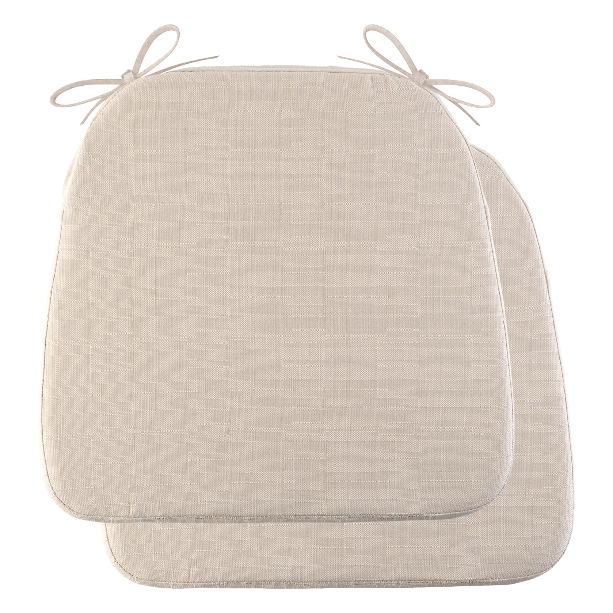 Photo 1 of Battilo Chair Cushions for Dining Chairs with Ties, Indoor/Outdoor Kitchen Chair Pad with Non-Slip Backing, Dining Seat Cushion with Machine Washable Removable Cover, 16"x16"x2", Set of 2, Beige