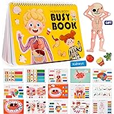 Freebear Montessori Busy Book for Kids, Human Body Anatomy Book for Toddlers, Preshool Kindergarten Learning Activities, Autism Sensory Toys, Travel Toys, Gifts for Girls and Boys 4 5 6 7 8 Years