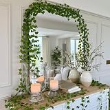 CQURE 36Pcs 252FT Artificial Ivy Garland Vines UV Resistant Green Leaves view 8