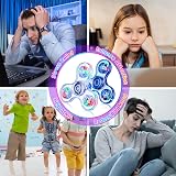 Gigilli Glow Fidget Spinner 2 Pack LED Light Up Crystal 3 Modes view 5