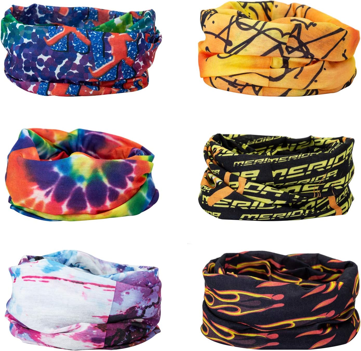 CICMOD Multifonction Bandana, 6PCS Tour de Cou Bandeau Headwear Cache