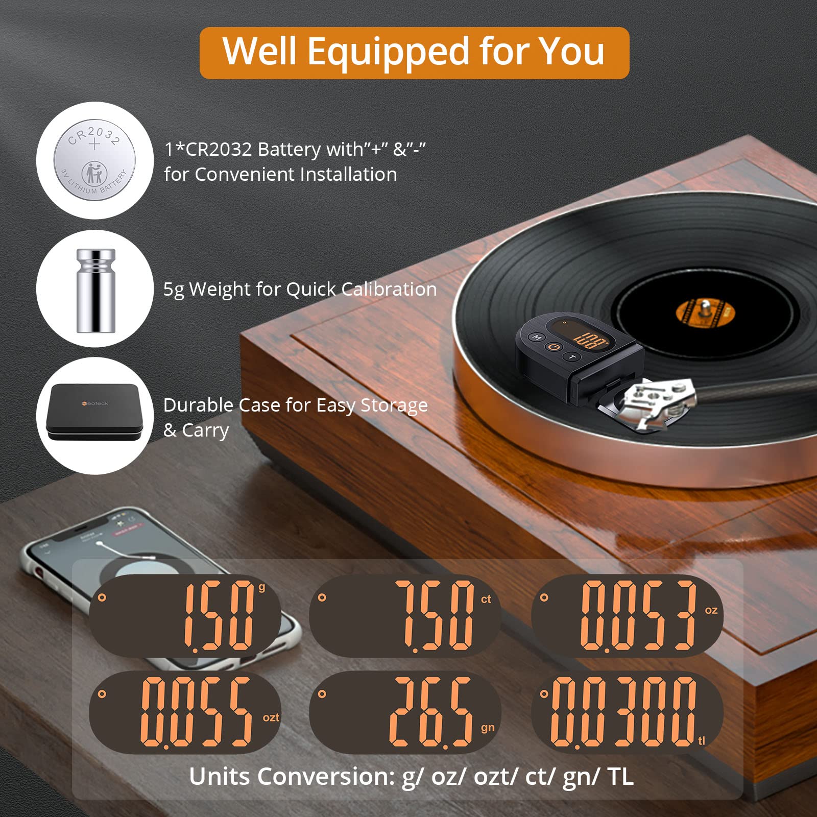 Mua Neoteck Upgraded Digital Turntable Stylus Force Scale Gauge 0.01g/5 ...