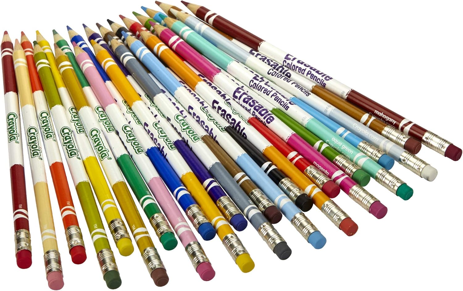 Crayola Erasable Colored Pencils, Kids At Home Activities, 24 Count, Assorted., Long: Toys & Games