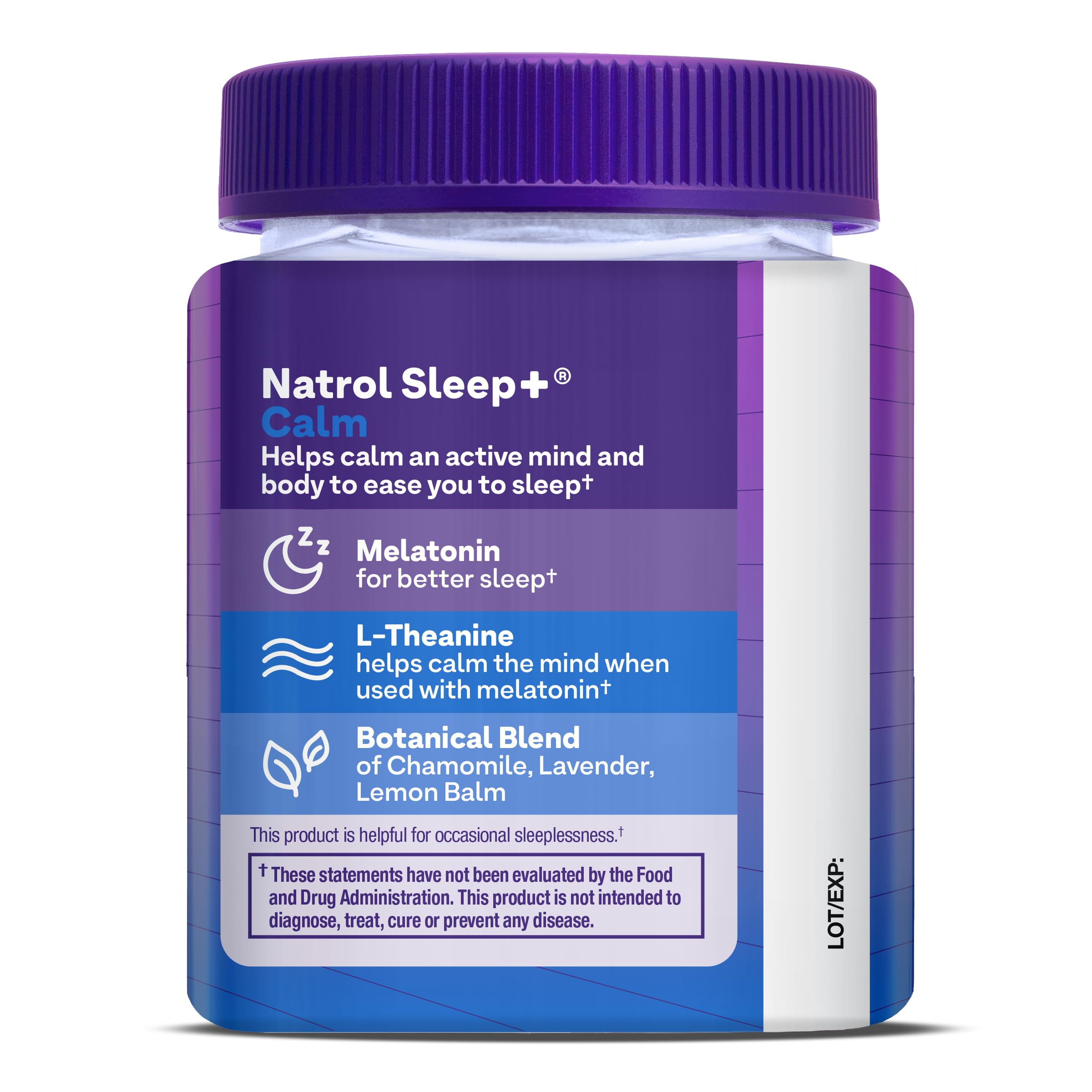 Natrol Sleep+ Calm Melatonin Gummies for Adults, Sleep Gummies, Strawberry Flavor, 60 Gummies, 30 Day Supply