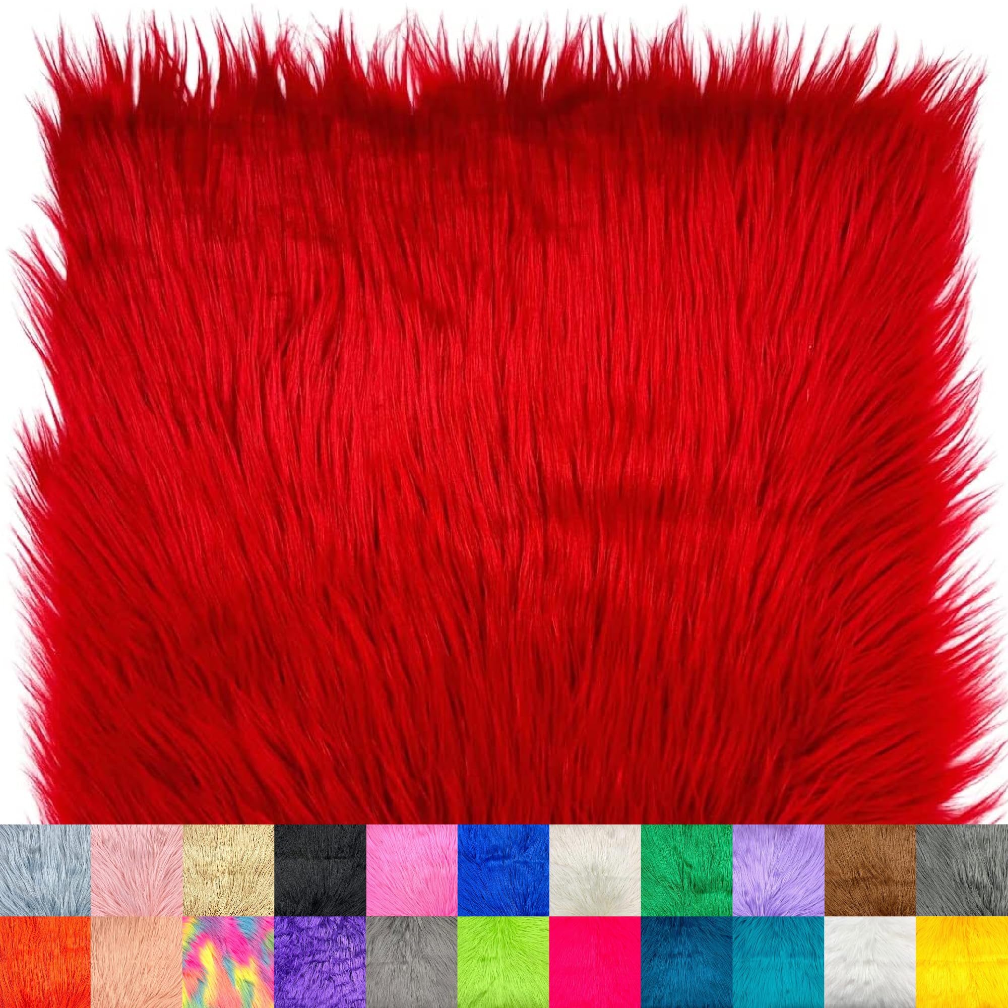 Ice Fabrics Faux Fur Fabric Squares - 20x20 Inches