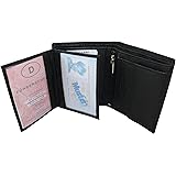 Herren Geldb&ouml;rse aus echtem Nappa Leder Hochformat Geldbeutel Echtleder Brieftasche Portemonnaie