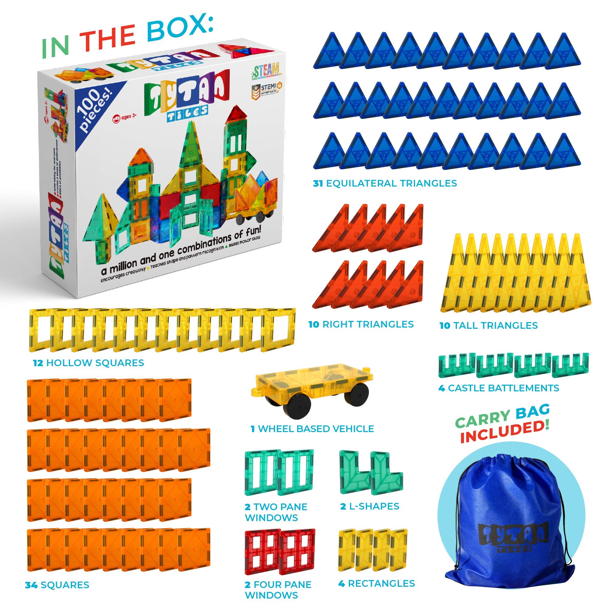 Tytan Magnetic Tiles Building Blocks Stem Certified Toys Tytan Magnetic Tiles Building Blocks Stem Certified Toys