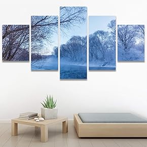SIGNWIN 5 Panel Canvas Wall Art Modern Art...