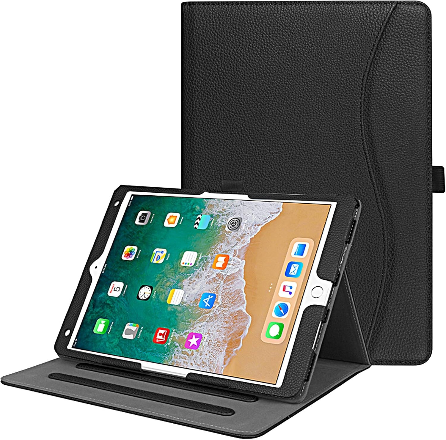 Fintie Case for iPad Air 10.5" (3rd Gen) 2019 / iPad Pro 10.5" 2017 - [Corner Protection] Multi-Angle Viewing Folio Stand Cover with Pocket, Pencil Holder, Auto Wake/Sleep, Black