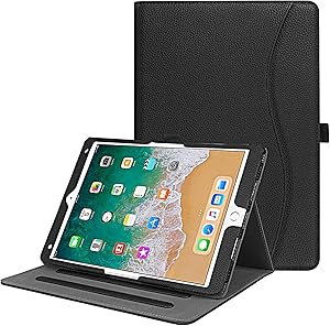 Fintie Case for iPad Air 10.5" (3rd Gen) 2019 / iPad Pro 10.5" 2017 - [Corner Protection] Multi-Angle Viewing Folio Stand Cover with Pocket, Pencil Holder, Auto Wake/Sleep, Black