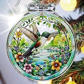 Hummingbird Christmas Ornament Crystal Glass with Gift Box- Hanging Ornaments for Christmas Tree, Christmas Ornaments Xmas Decorations, Holiday Keepsake Present Exchange Ideas