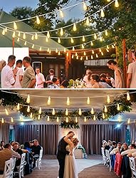 Larkvue 49FT Outdoor String Lights, Patio Lights