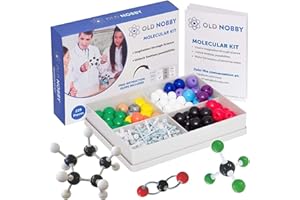 Lessons in Chemistry Model Kit - Old Nobby 239 Pc Molecular Set Organic Chemistry for Students - Complete Molecular Model Kit for STEM, Visualizing Atoms, Bonds and Structures