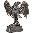 Design Toscano Forging Strength American Bald Eagle Art Deco Statue, 14 Inch, Polyresin, Bronze Finish,QS7373
