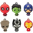 Hallmark Marvel Super Heroes Miniature Christmas Ornaments,Plastic, Set of 6 (0002HCM9228)