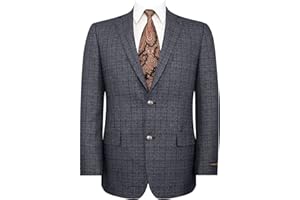 Teemlanny Men's Elegant Classic Fit Blazer Stretch Sport Coat Two Button Suit Jacket Regular & Big and Tall