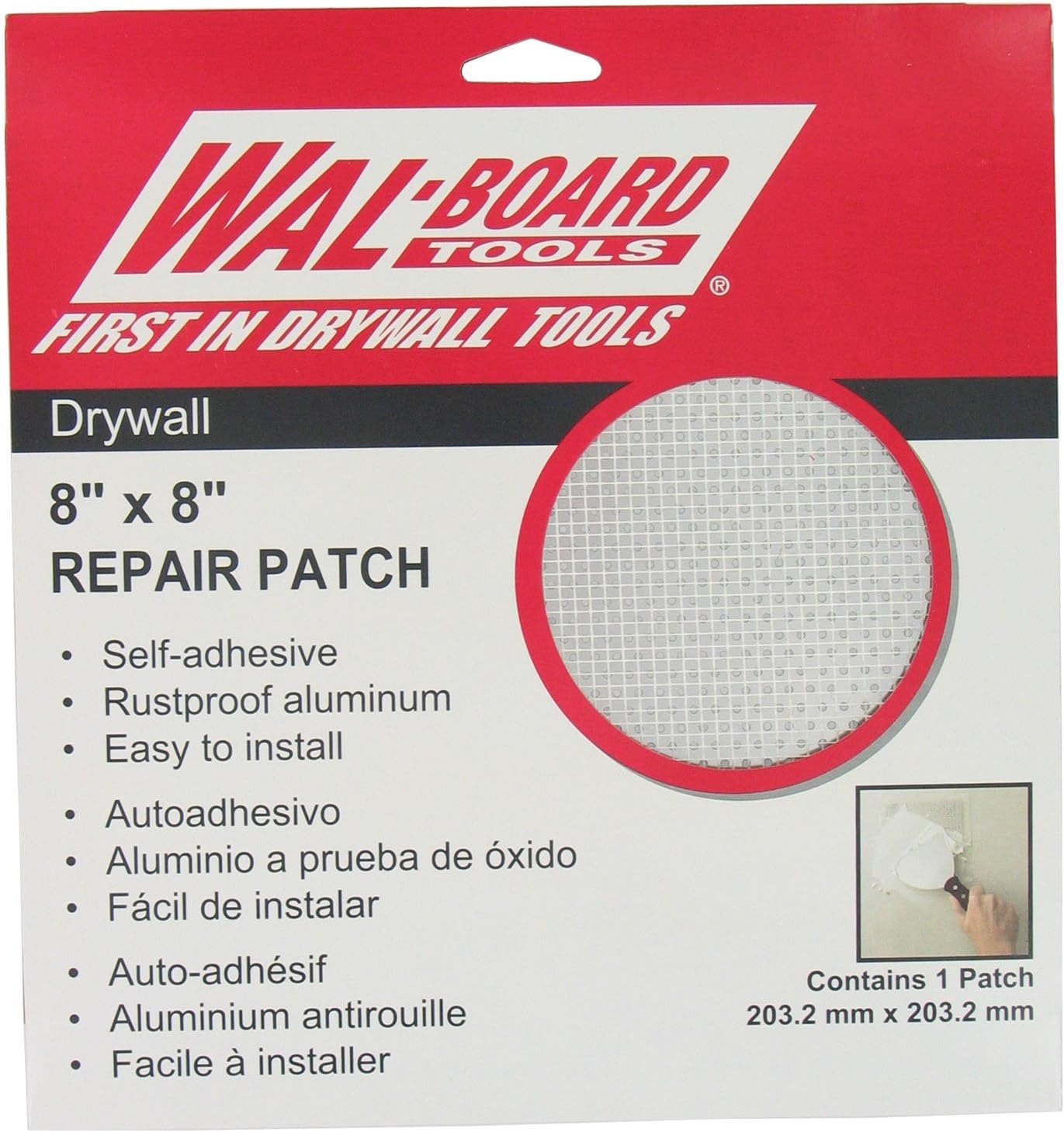 Walboard Tool 54-007 8" X 8" Drywall Repair Patch