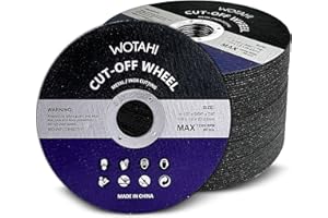 WOTAHI 4 1/2 Inch Cut Off Wheel - 50-Piece 4-1/2" x 3/64" x 7/8" Angle Grinder Cutting Disc, 4.5 inch Cut Off Wheel for Metal & Stainless Steel