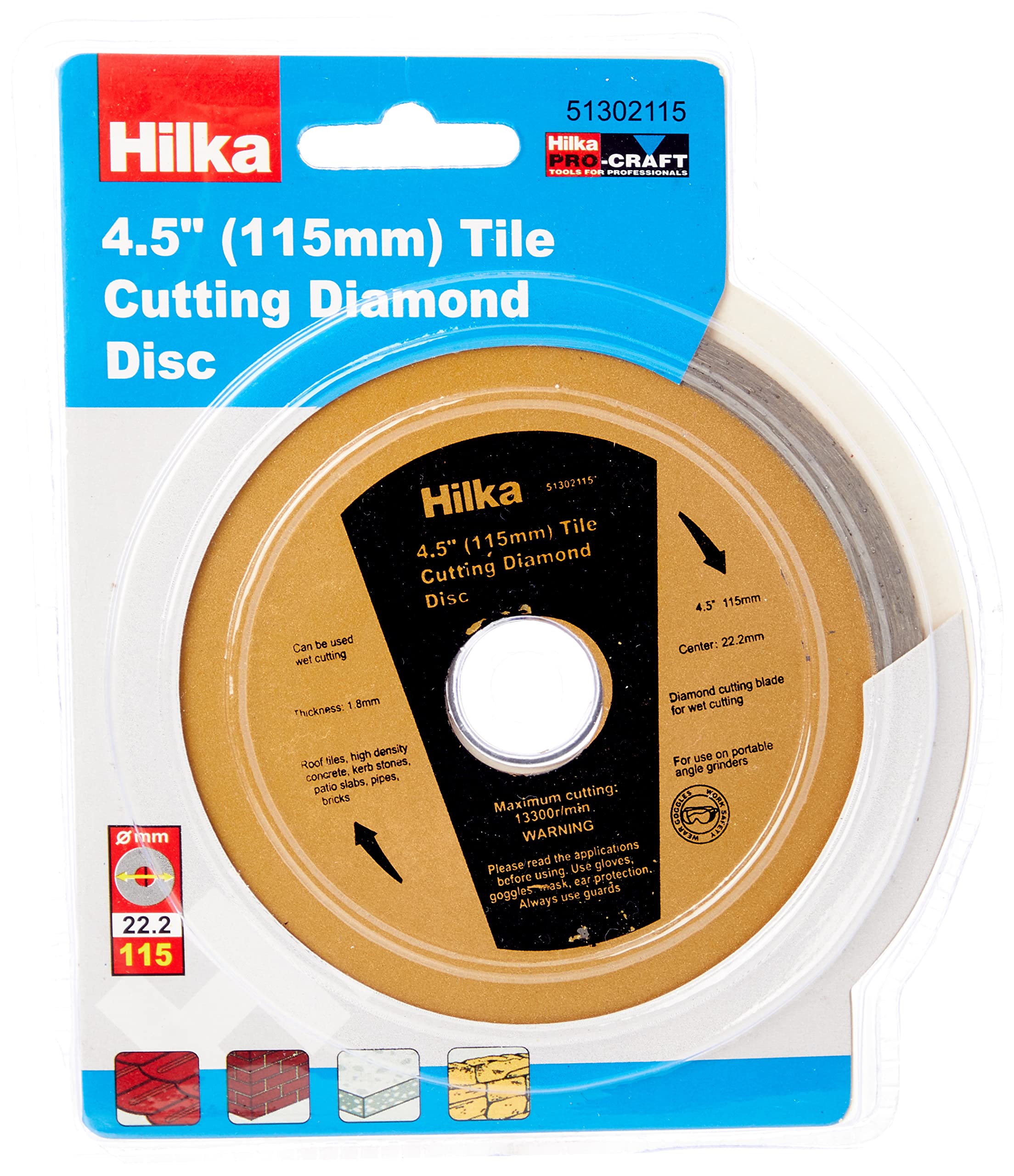 4.5IN Tile Cutting Diamond DISC, Brown,Black