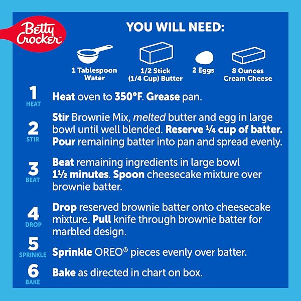 BETTY EXCLUSIVES OREO BAKED CHEESECAKE MIX, INCLUDES REAL OREO COOKIE PIECES, 8.9 OZ