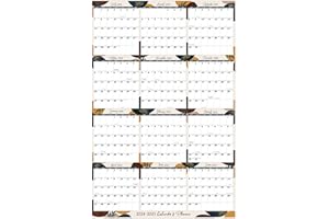 LAFEFO Yearly Wall Calendar 2024-2025 - Yearly Calendar, 2024-2025 Wall Calendar with Julian Date, JUL 2024 - JUN 2025, Vertical, 34.8" x 22.8" (Open), One Page for Organizing