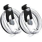 Prurex 20oz Tumbler Lids,Replacement Lid for 20 oz Yeti Tumbler,SUNWILL and More,2 Pack Spill-proof Lids,Covers for 20 Ounce Tumbler,Cup (Black 2pack)