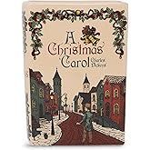 Steel Mill & Co Original Large Book-Shaped Decorative Vase, Ceramic Vases for Holiday Home Decor, Festive Bookshelf Decor, Unique Vase for Book Lovers (A Christmas Carol)