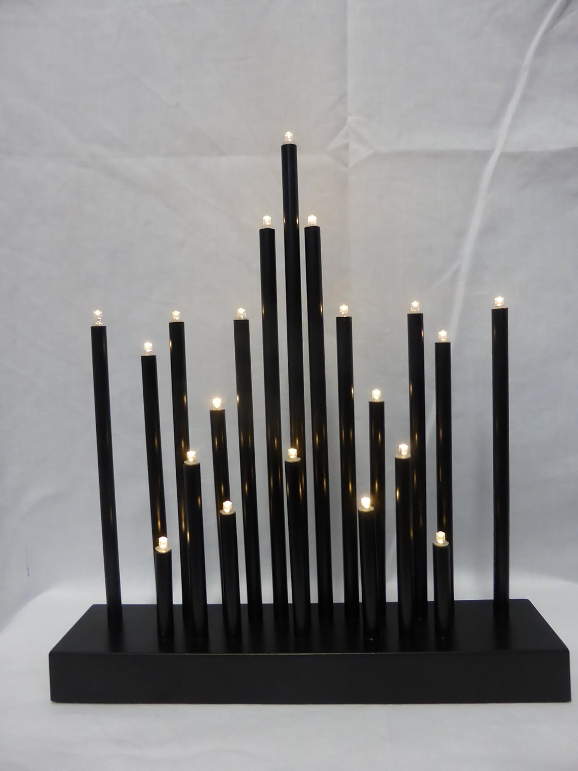 Black Candle Bridge 25cm Christmas Candlebridge Lights Battery Operated With Timer 20 Warm