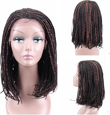 Jiayi Box Braided Lace Front Wigs Bob Style Full Braids With