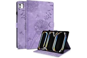 Auslbin Case for iPad Pro 11" M5/M4 2025/2024 (6.ª/ 5.ª generación) Tablet Premium Leather Cover with Card Slot and Stand Fun