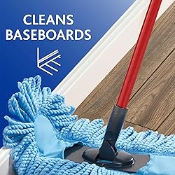 O-Cedar Dual-Action Microfiber Sweeper Dust Mop,Red