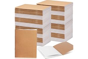 100 Pack Mini Kraft Paper Notebook Journal Blank Sketchbooks Notepad for Kids, Students, Travelers, School Supplies, 48 Pages