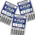 Dental Endodontic 31mm Endo K Files (3 Packs of 6) (18 Total Stainless Steel K-Files) (#8 Grey)