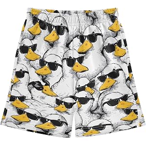 Boys Athletic Shorts Basketball Shorts Melting Ice Cream Teens Hiking Gym Shorts with Pocket for Outdoor Activity 7-15 Y