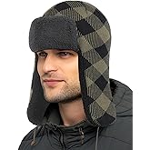 OUTDOOR SHAPING Trapper Hat for Men Women Windproof Trooper Hat Ushanka Ear Flaps Warm Winter Outdoor Hats