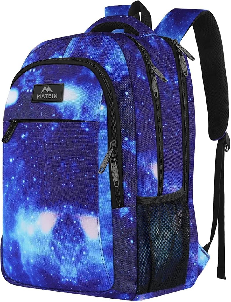 MATEIN Galaxy Blue School Backpack 15.6 Inch USB Anti Theft Pocket Lightweight