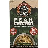 Kodiak Peak Instant Oatmeal Packets, Maple Brown Sugar, High Protein, 100% Whole Grains, 1 box with 4 packets