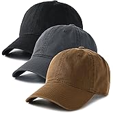 FURTALK Men and Women Vintage Washed Distressed Cotton Baseball Cap Plain Blank Adjustable Classic Baseball Hat Cap