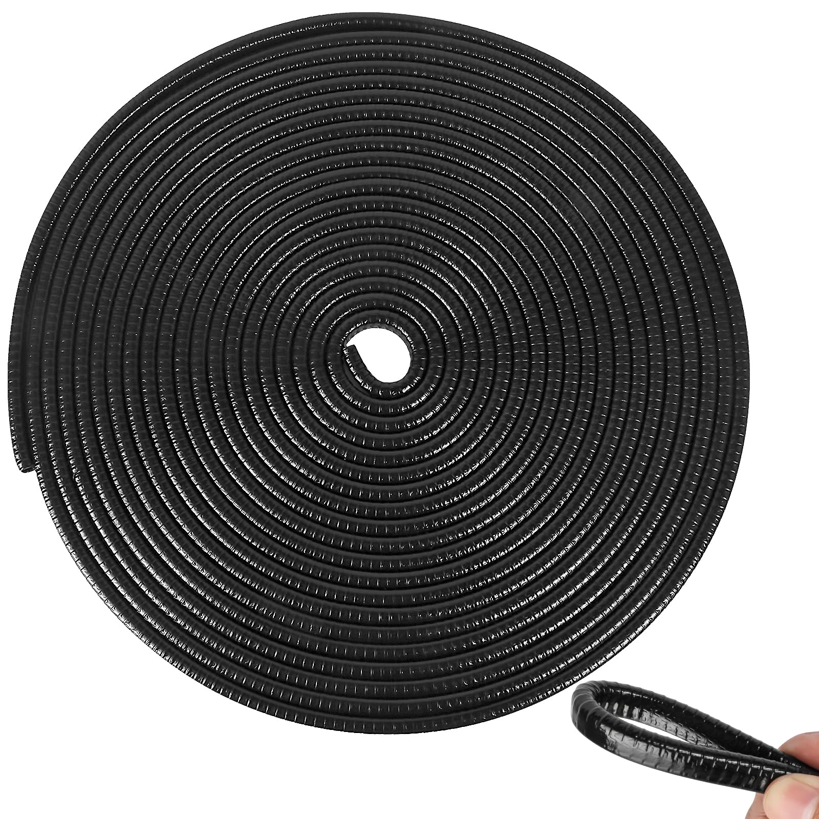 Storystore Car Door Edge Protector 16Ft(5M) Universal Fit U Shape Edge Trim Rubber Seal, Car Trim Door Protectors Edge Guards Fit for Most Cars (black)