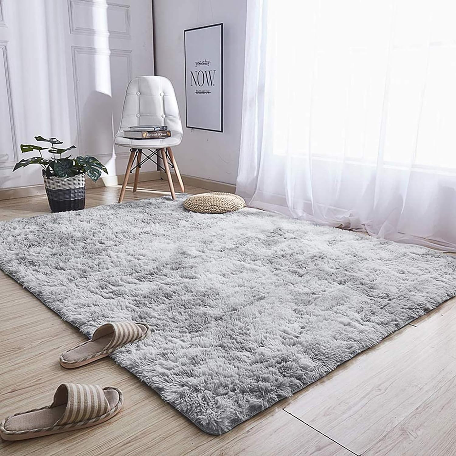 XM&LZ Machine Washable Area Rugs Fluffy Rugs,Shaggy Home Decor Floor