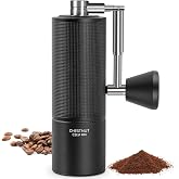 TIMEMORE Chestnut C3 ESP Pro Hand Coffee Grinder, Stainless Steel S2C Conical Burr Manual Coffee Grinder with Foldable Handle, Adjustable Grind Setting for Espresso to French Press - Black