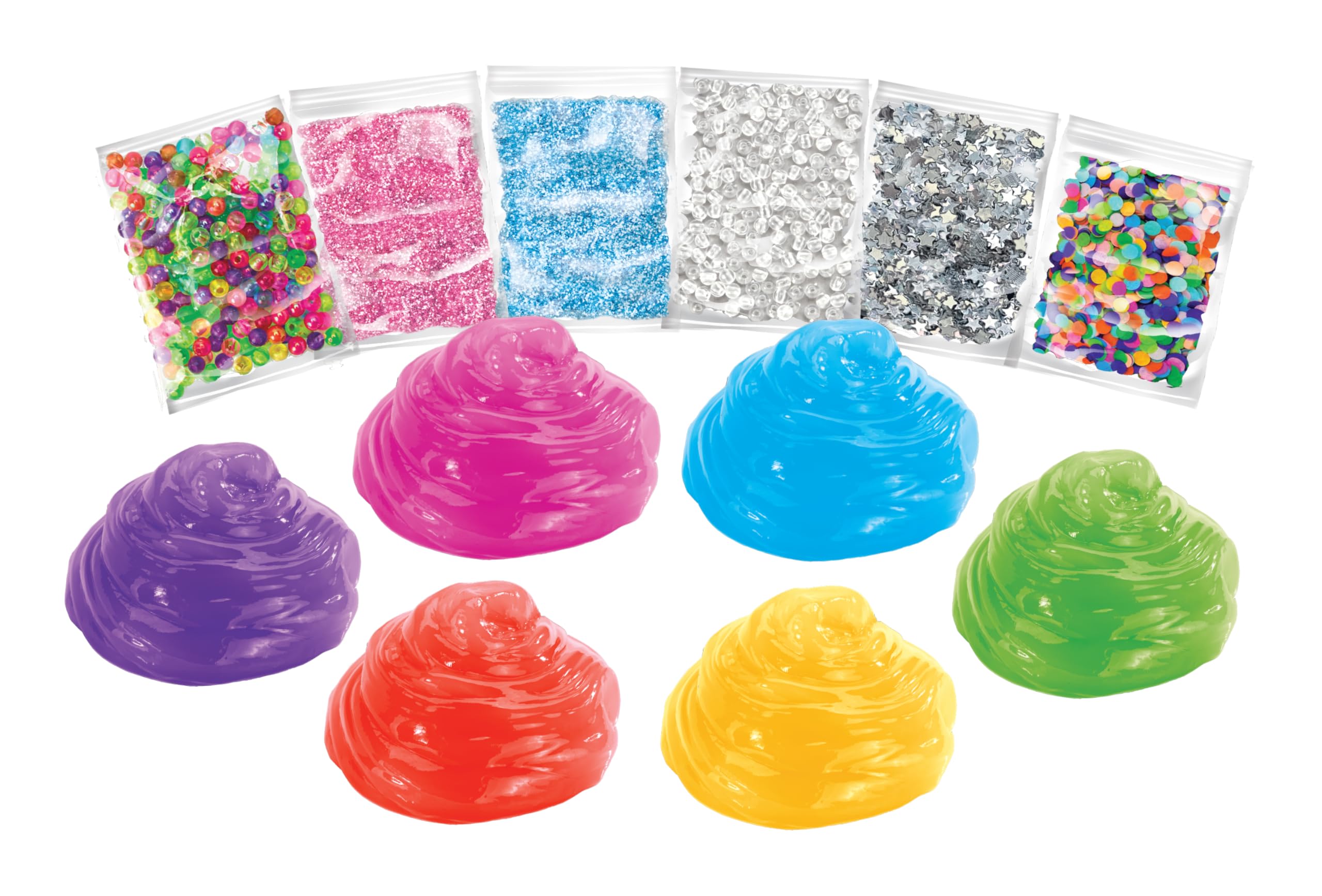 CRA-Z-Slimy Bold & Brite 8 Count, Stretchy & Colorful Premade Slime Collection, Ages 6 and Up