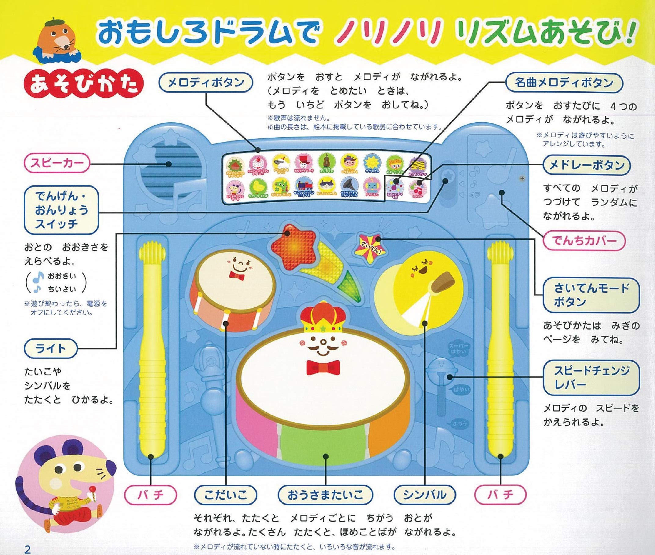 光る 音出る 知育絵本 たいこであそぼ ノリノリドンドン おもしろドラム 朝日新聞出版 本 通販 Amazon