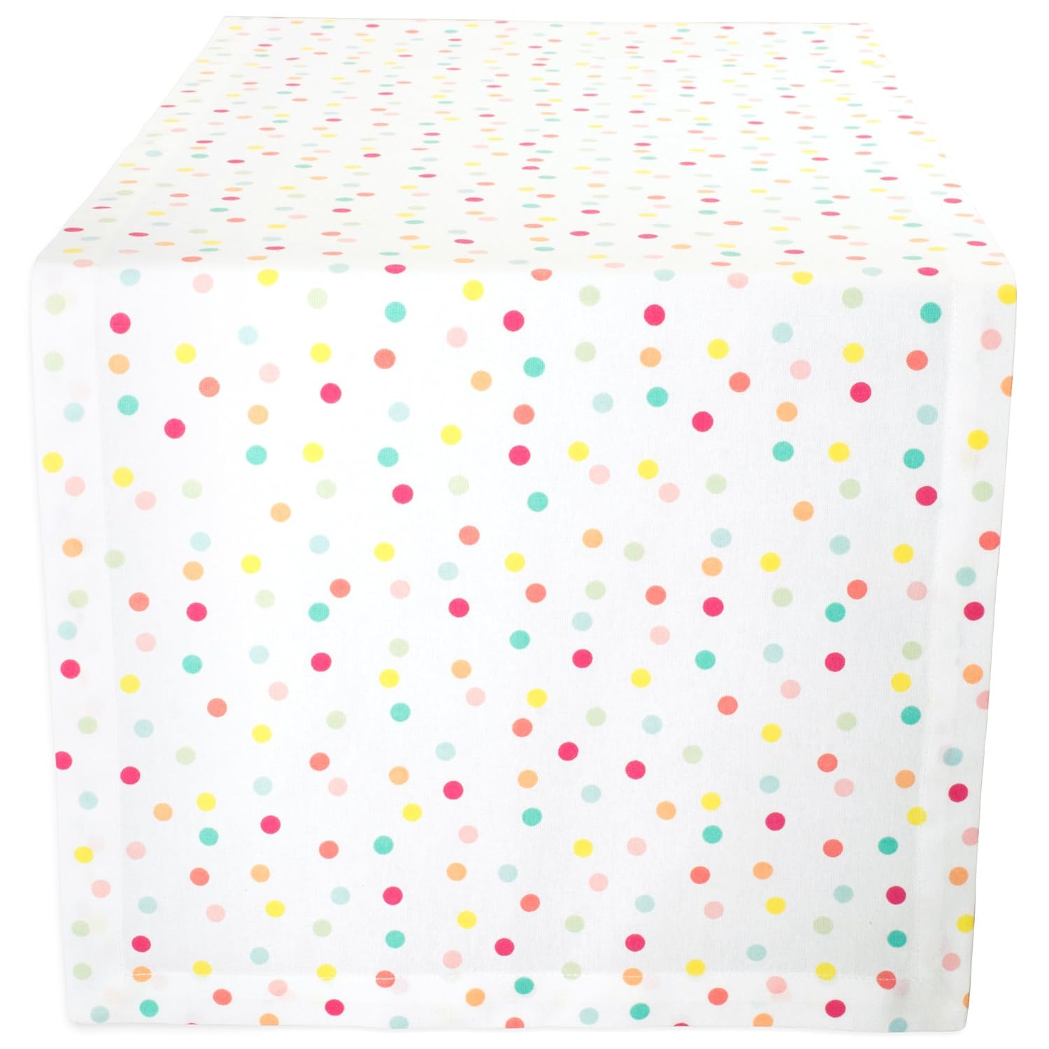 Best Pink Polka Dots On White Table Runner
