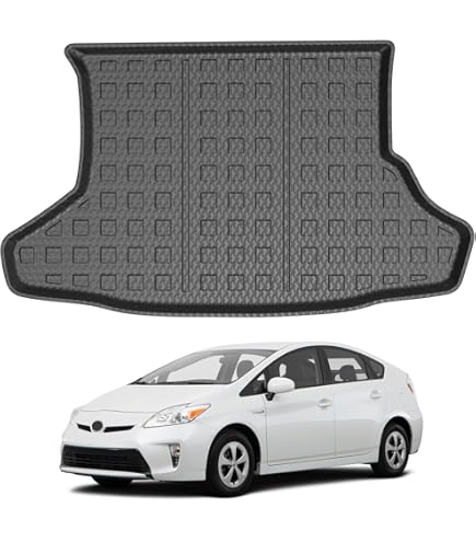 Technics Plato Alfombrillas ToughPRO Para Toyota Prius 2004-2009 - Negras, De Goma Resistente, Para Todo Clima Alfombrillas Para Toyota Prius